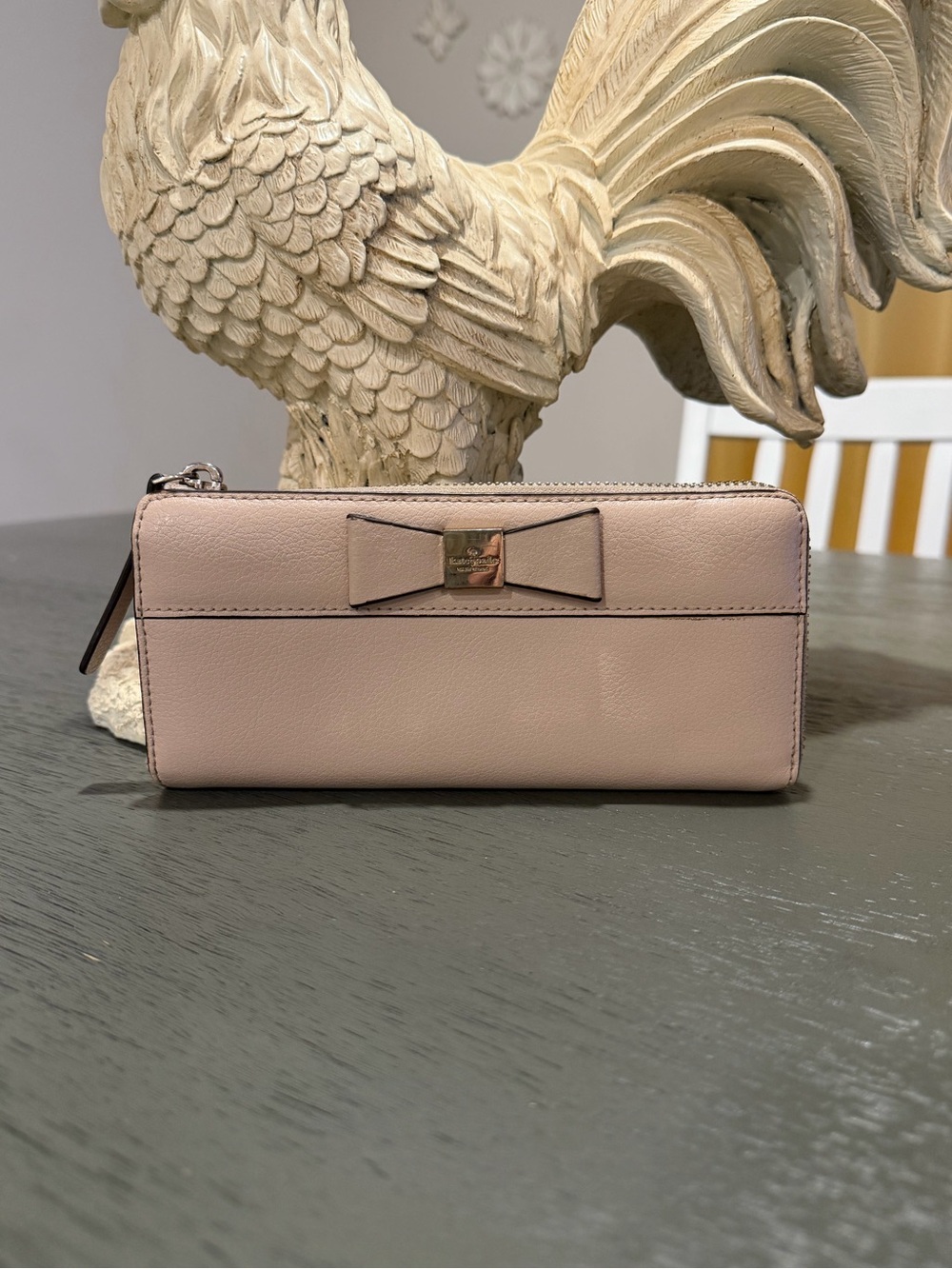 kate spade Blush Pink Bow Clutch/wallet